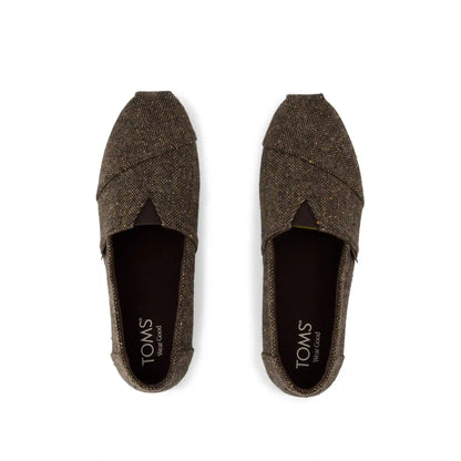 Mens Alpargata Classic Chocolate Brown Flecked Tweed