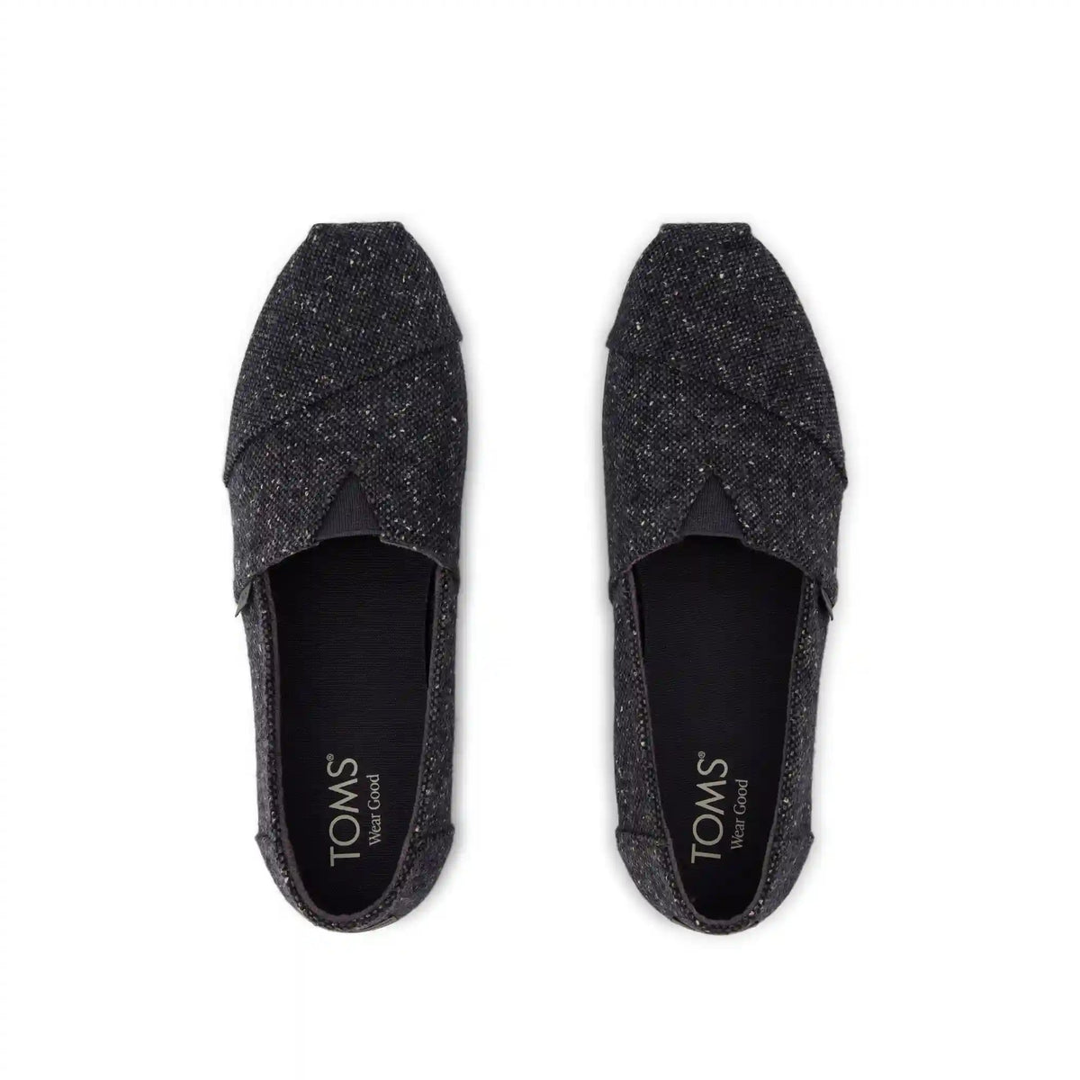 Mens Alpargata Classic Black Flecked Tweed