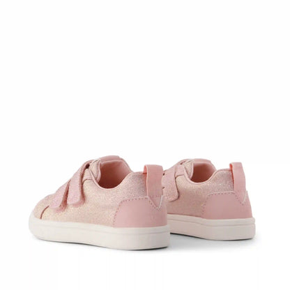 Cruz Double Strap Toddler Sneaker Pink Quartz Iridescent Woven