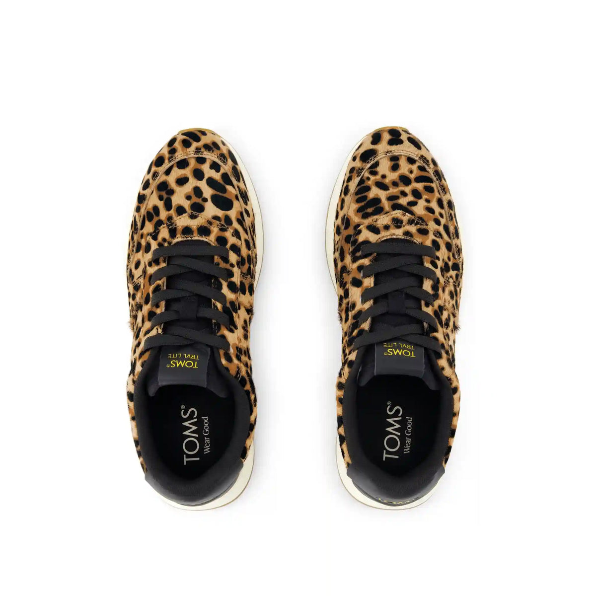 Womens TRVL LITE Retro Runner Sneaker Brown Sugar Leopard Print Hair Leather