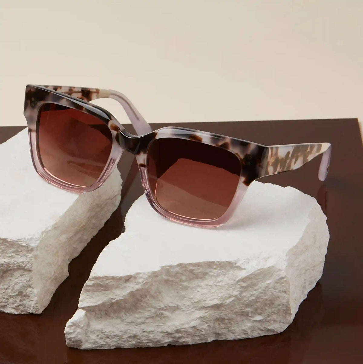 Madison Handcrafted Tortoise Pink Fade Sunglasses