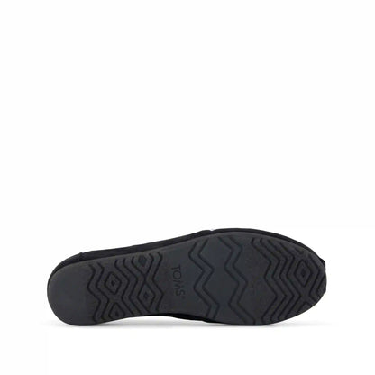 Womens Alpargata Ballet Flat Black Microsuede