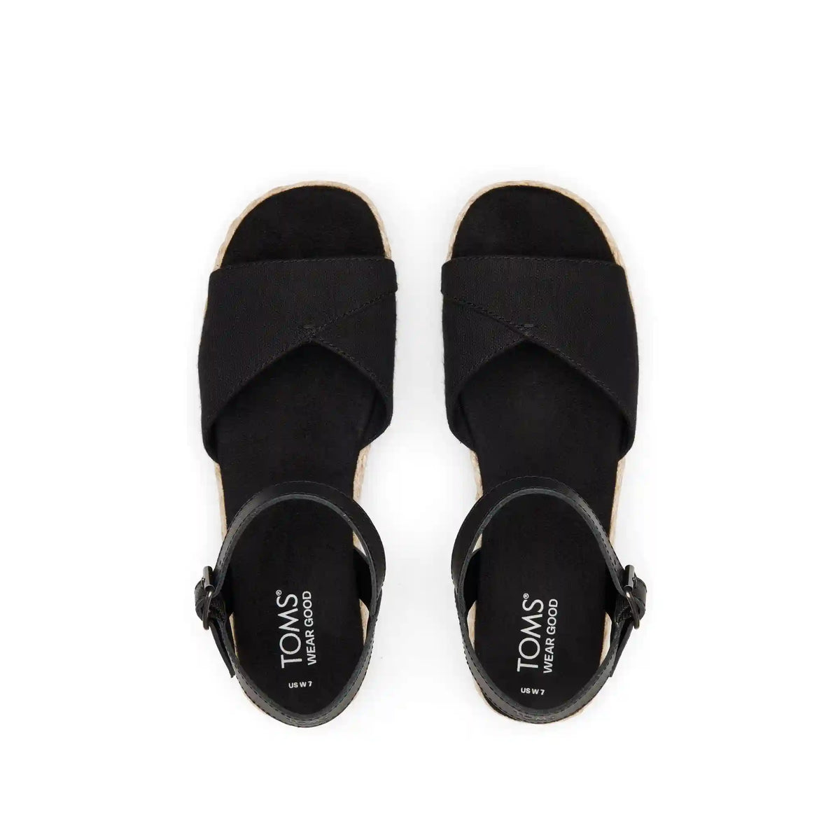 Abby Black Flatform Espadrille Sandal