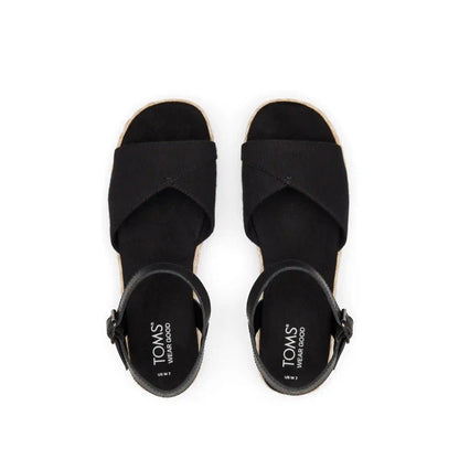 Abby Black Flatform Espadrille Sandal