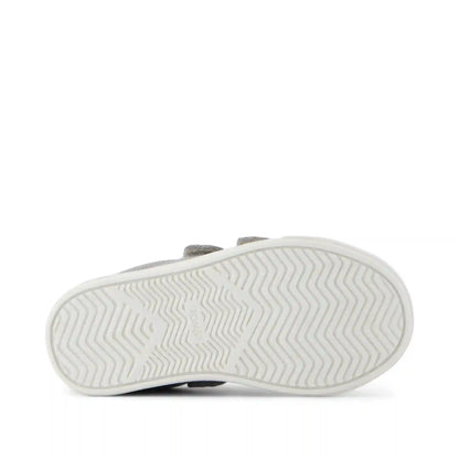 Cruz Double Strap Drizzle Grey Heritage Canvas Toddler Sneaker