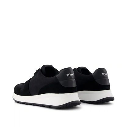 TRVL Lite Retro Runner Black Suede Water Repellent Sneaker