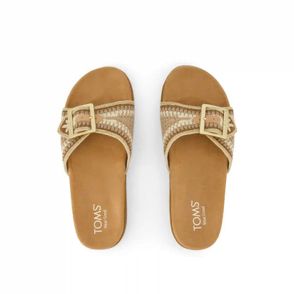 Womens Marin Slide Sandal Almond Crochet