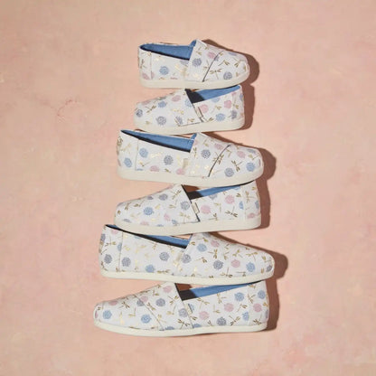 Alpargata Classic Kids Shoe Egret Dragonflies Printed Canvas