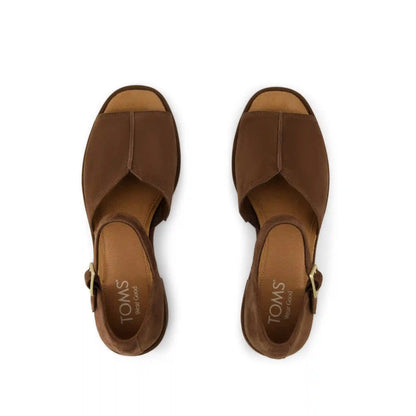 Womens Ines Heel Hot Cocoa Kid Suede
