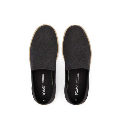 Santiago Loafer Black Recycled Cotton Canvas