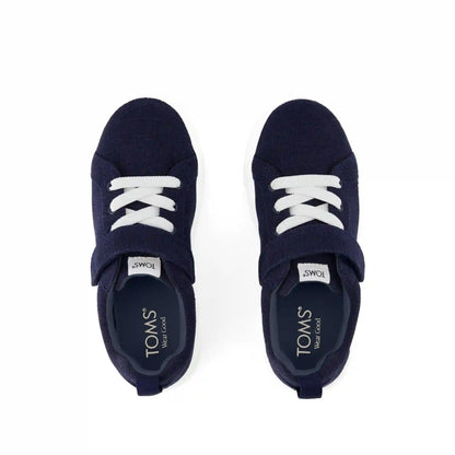 Cruz Lace-Up Navy Heritage Canvas Kids Sneaker