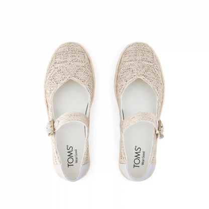 Womens Carolina Mary Jane Espadrille Undyed Floral Raffia