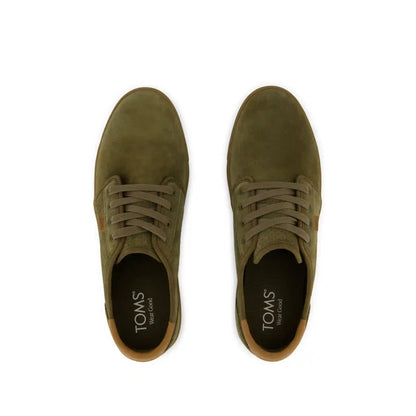 Mens Carlo 2.0 Lace-Up Sneaker Military Olive Perforated Suede