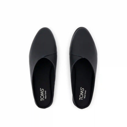Womens Amelia Mule Black Faux Leather
