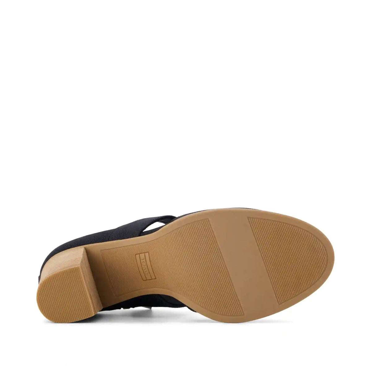 Womens Milan Nova Heel Black Canvas